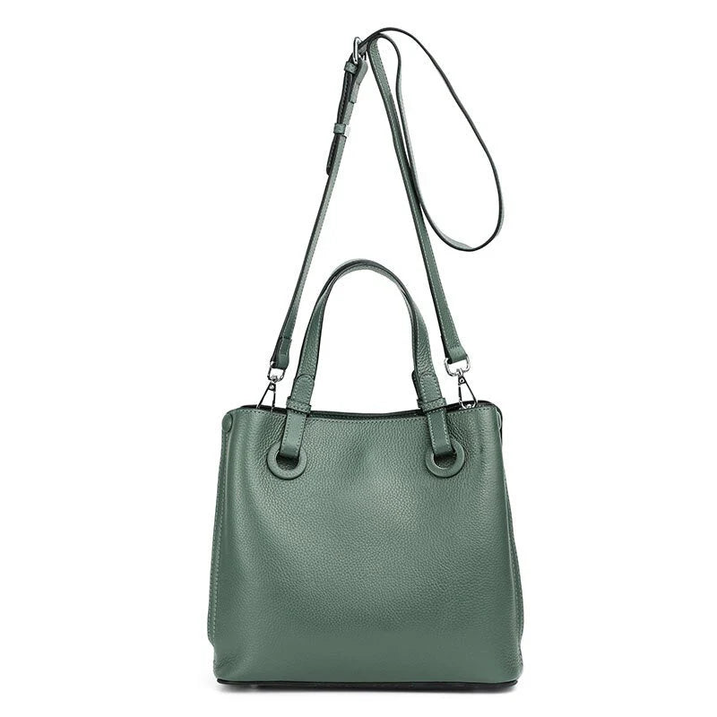 Genuine leather shoulder bag for women