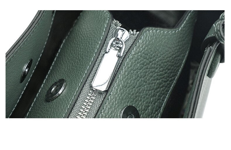 Genuine leather shoulder bag for women