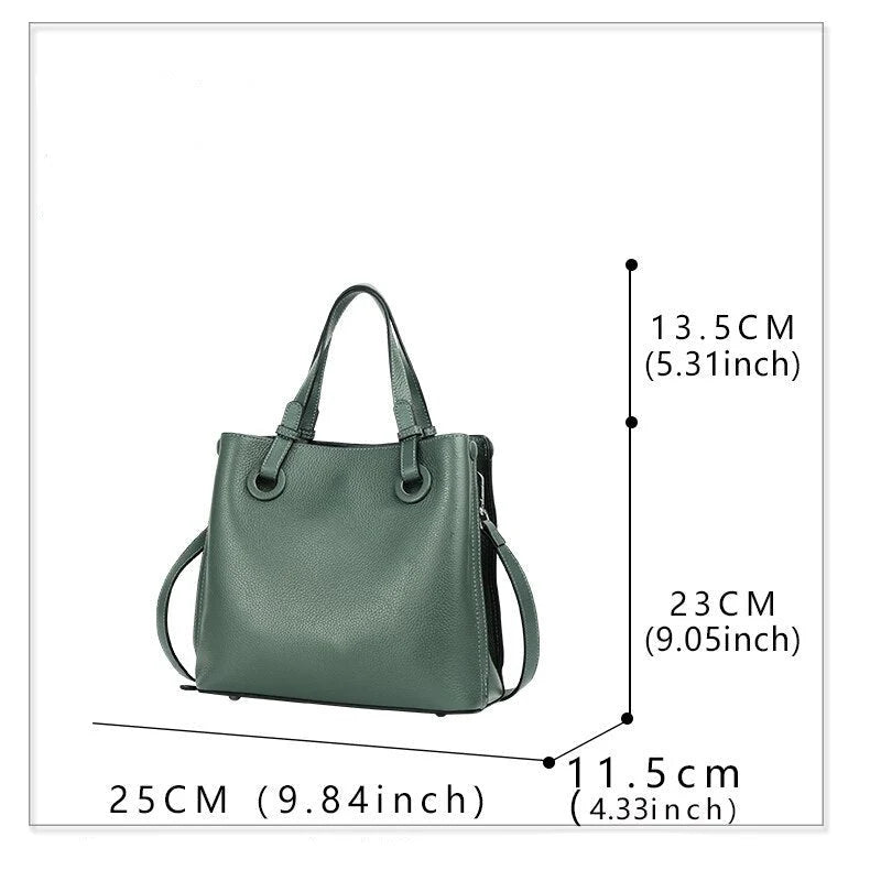 Genuine leather shoulder bag for women