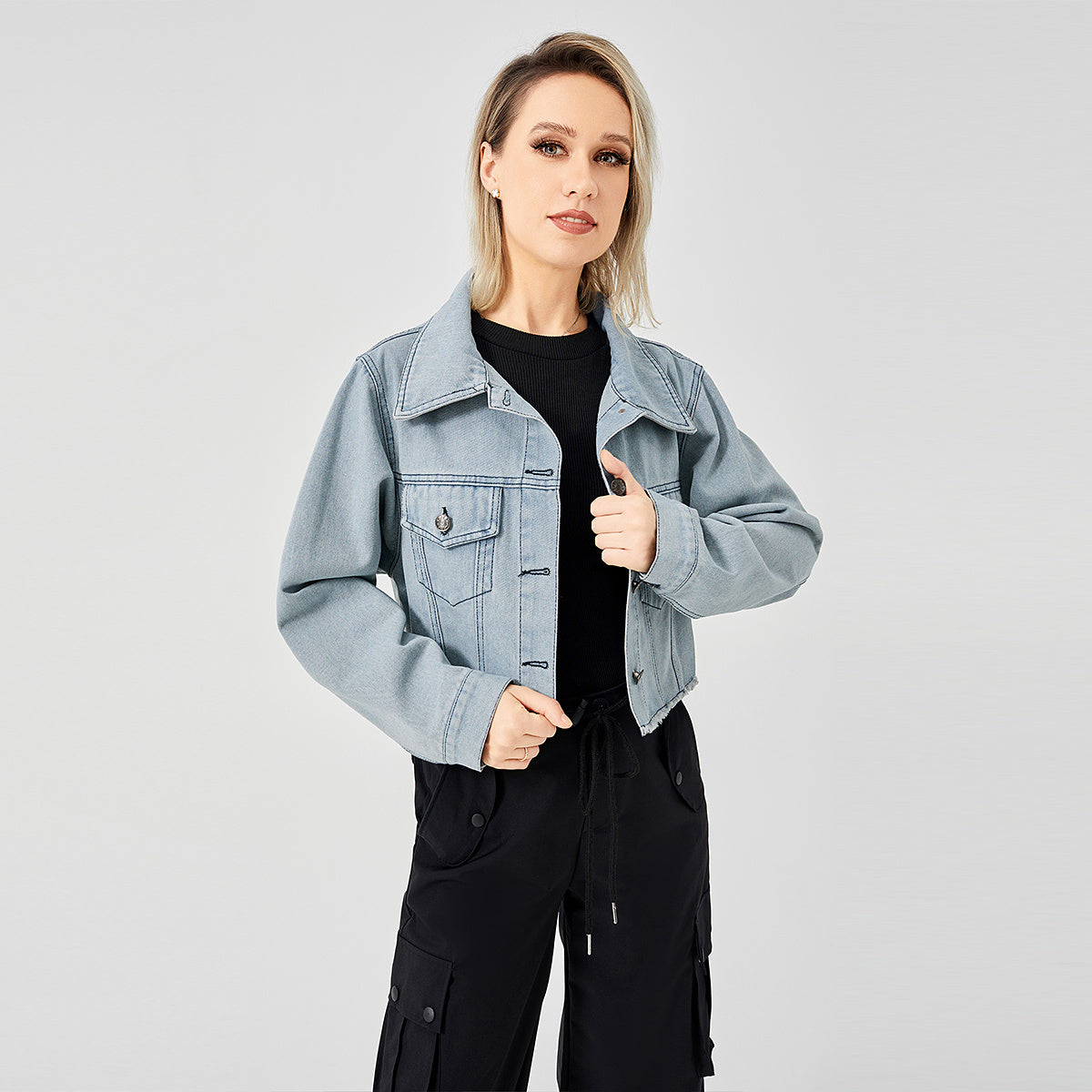 Veste Jean Vintage Effilée