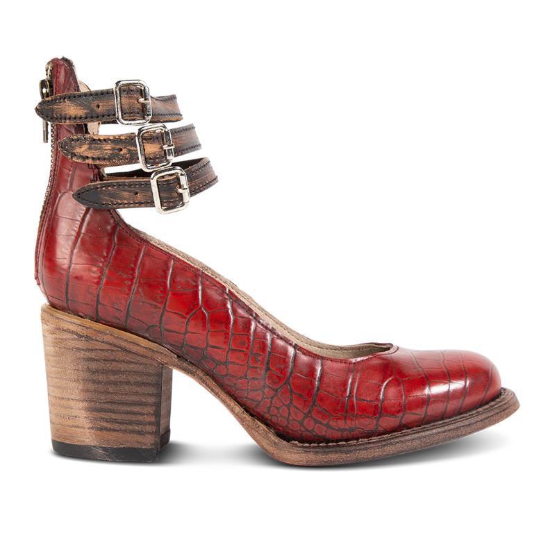 Chaussures à talons en cuir avec brides multiples