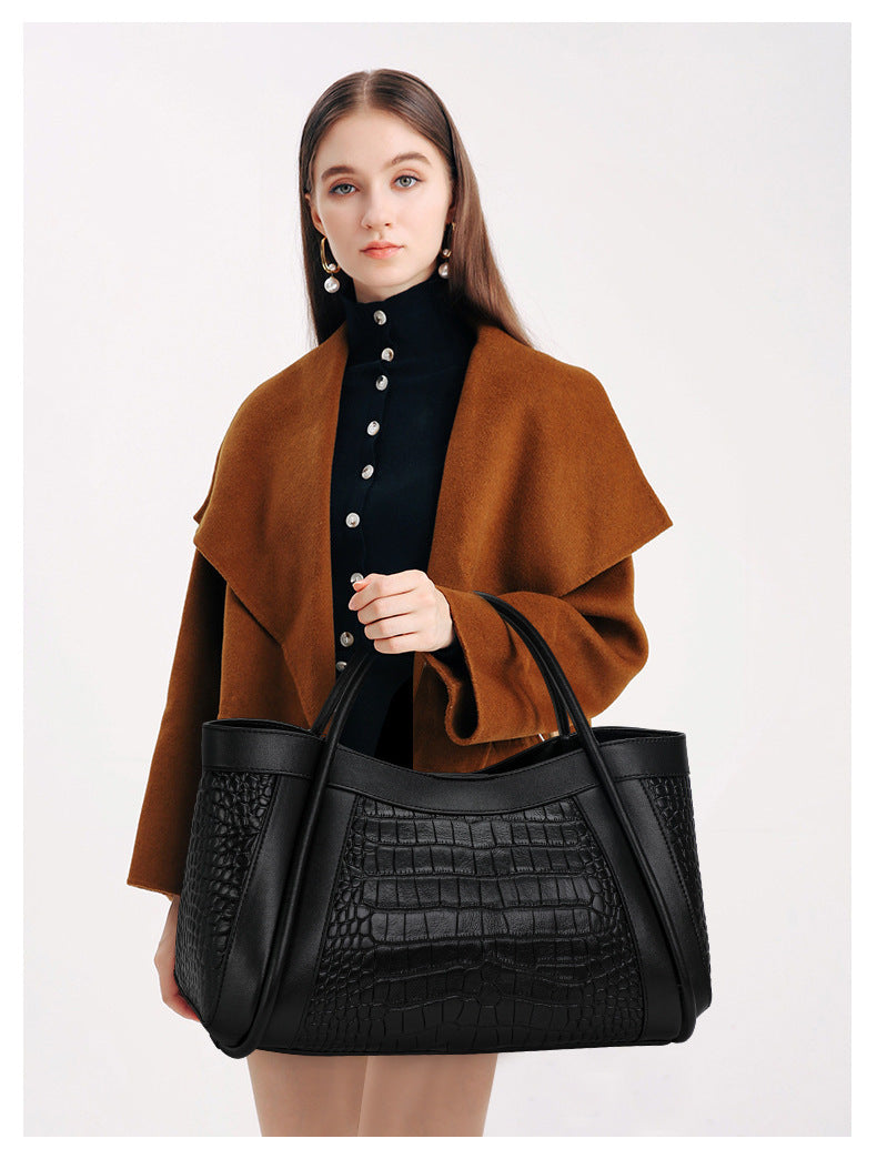 Sac à Main en cuir Effet Crocodile