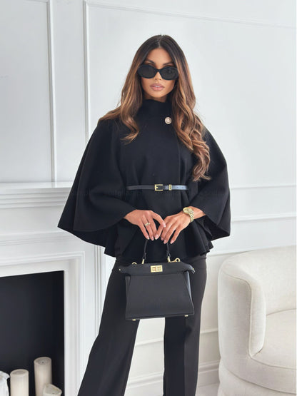 Elegant Belted Poncho