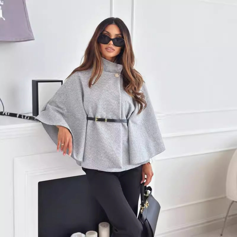 Elegant Belted Poncho
