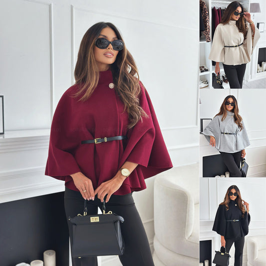 Elegant Belted Poncho