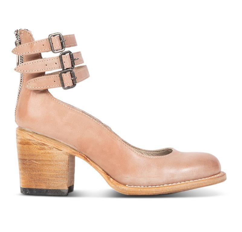 Chaussures à talons en cuir avec brides multiples