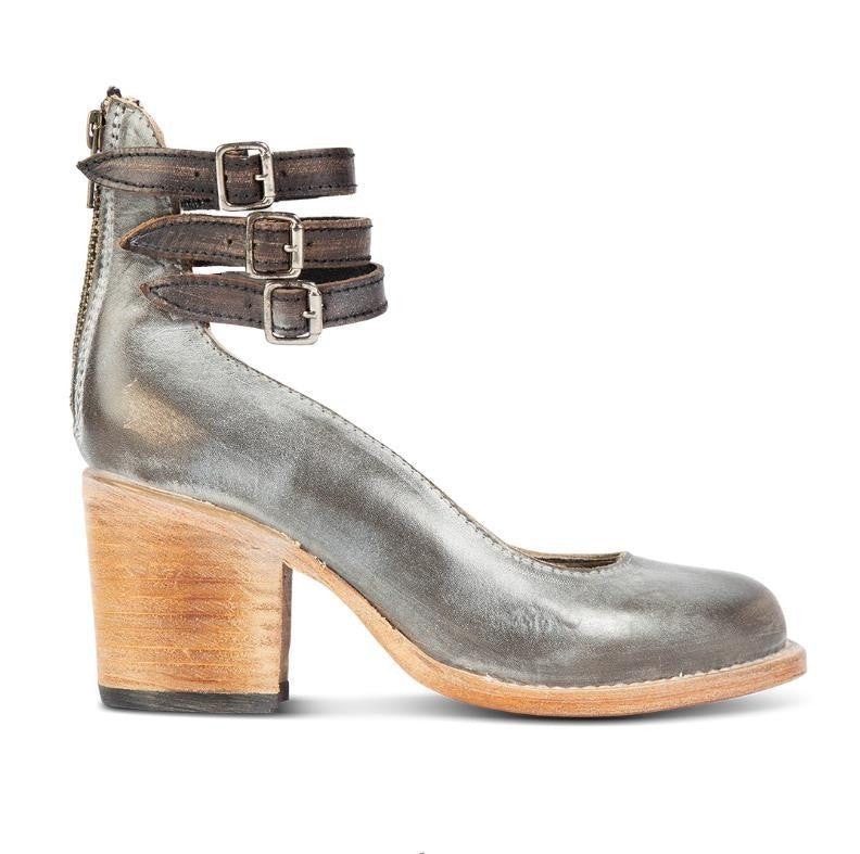 Chaussures à talons en cuir avec brides multiples