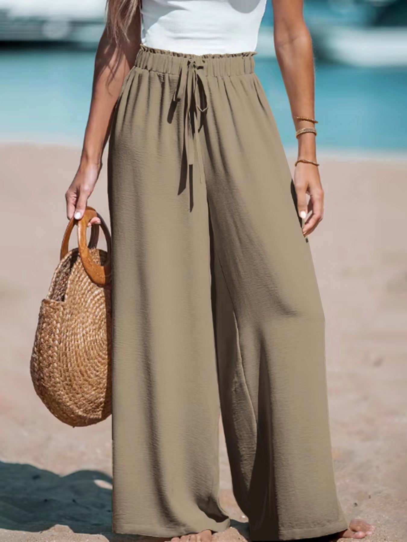 Pantalon Large Fluide – Élégance féminin