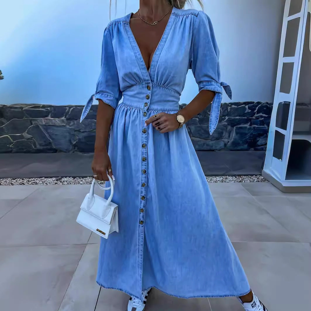 Robe en jean sexy Élégance