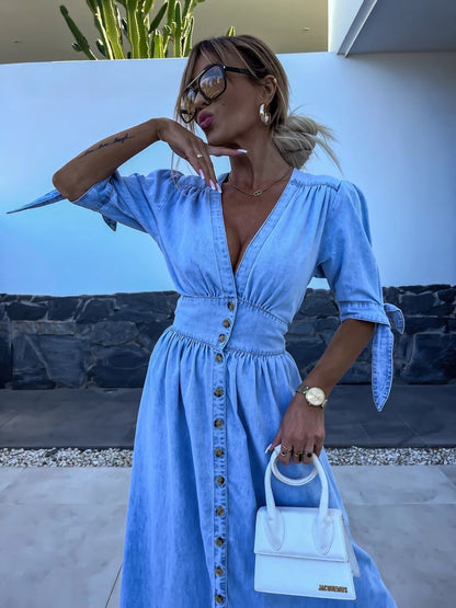 Robe en jean sexy Élégance