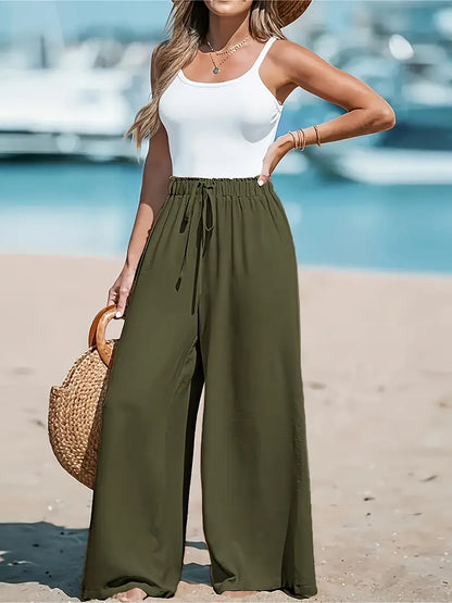 Pantalon Large Fluide – Élégance féminin