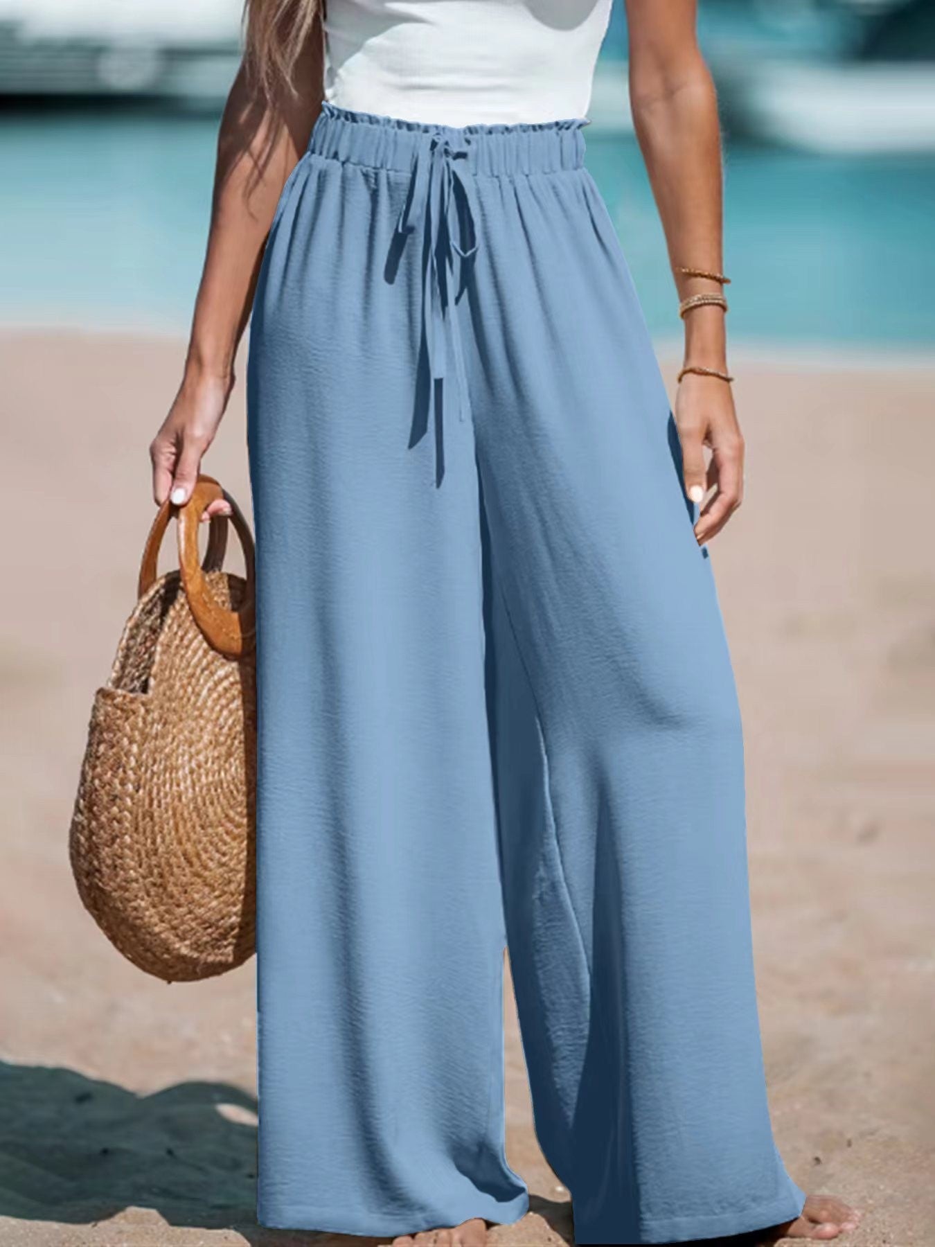 Pantalon Large Fluide – Élégance féminin