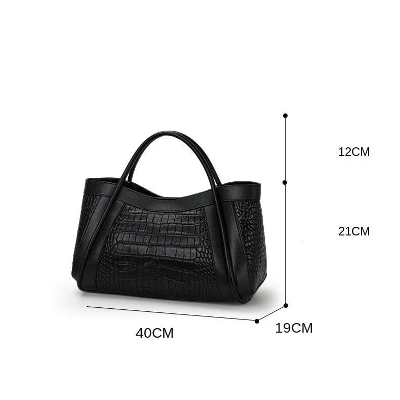 Sac à Main en cuir Effet Crocodile
