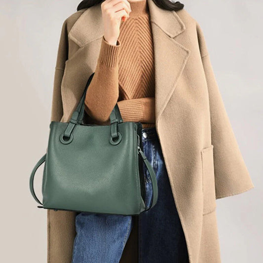 Sac à bandoulière en cuir véritable pour femme