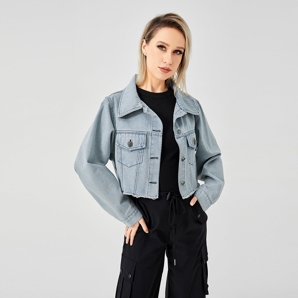 Veste Jean Vintage Effilée