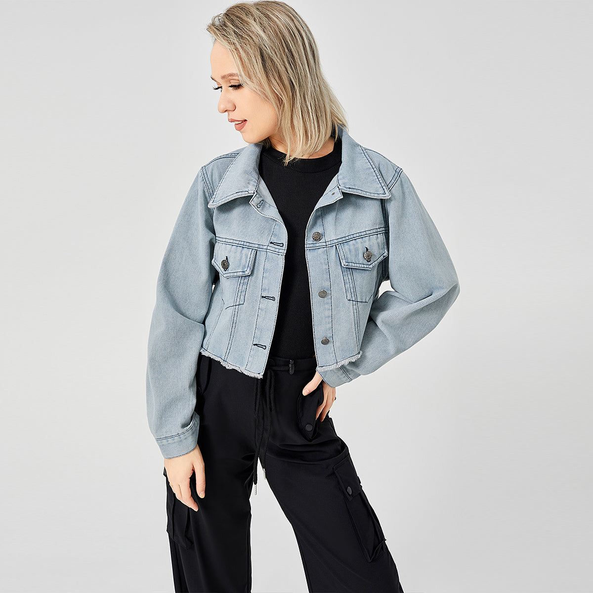 Veste Jean Vintage Effilée