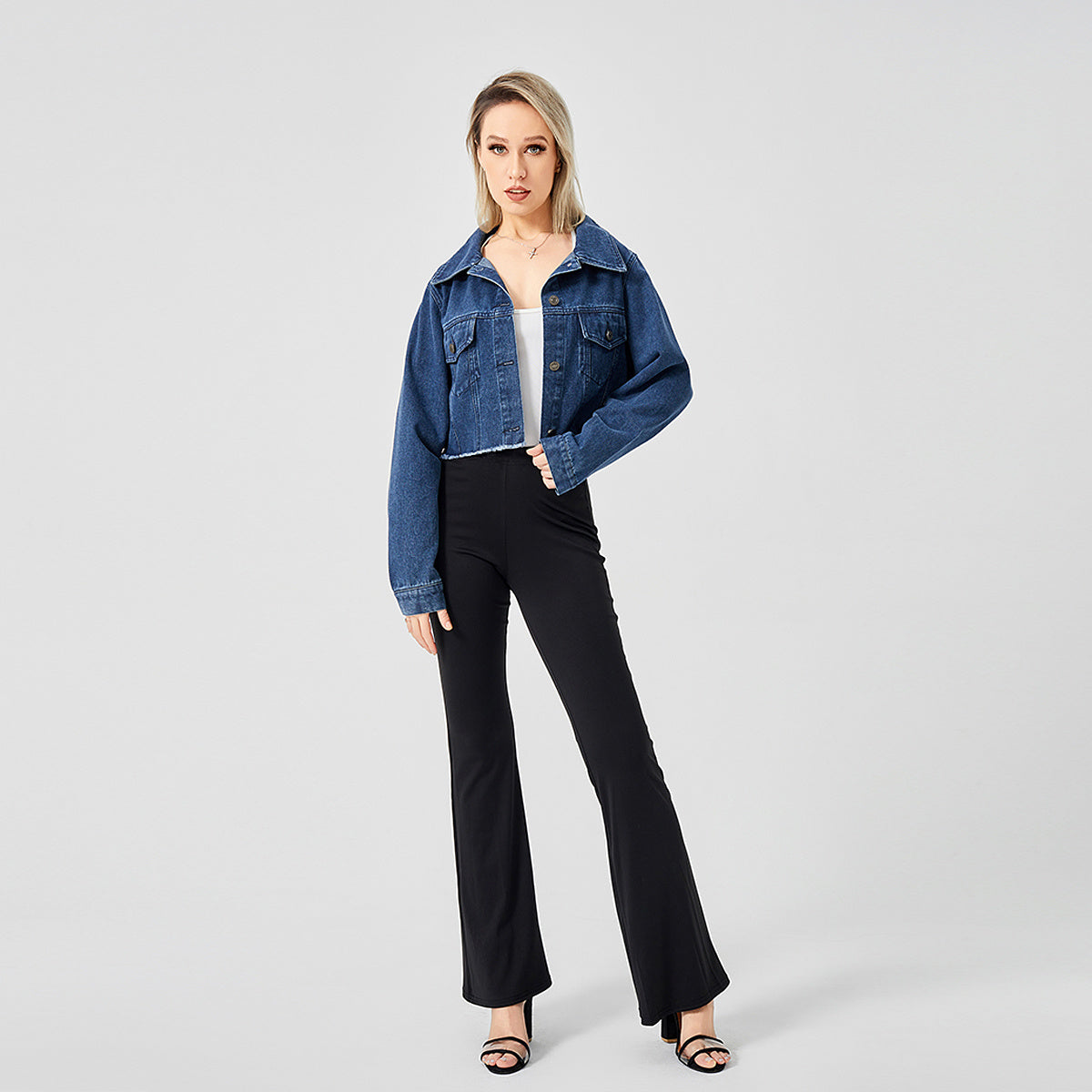 Veste Jean Vintage Effilée