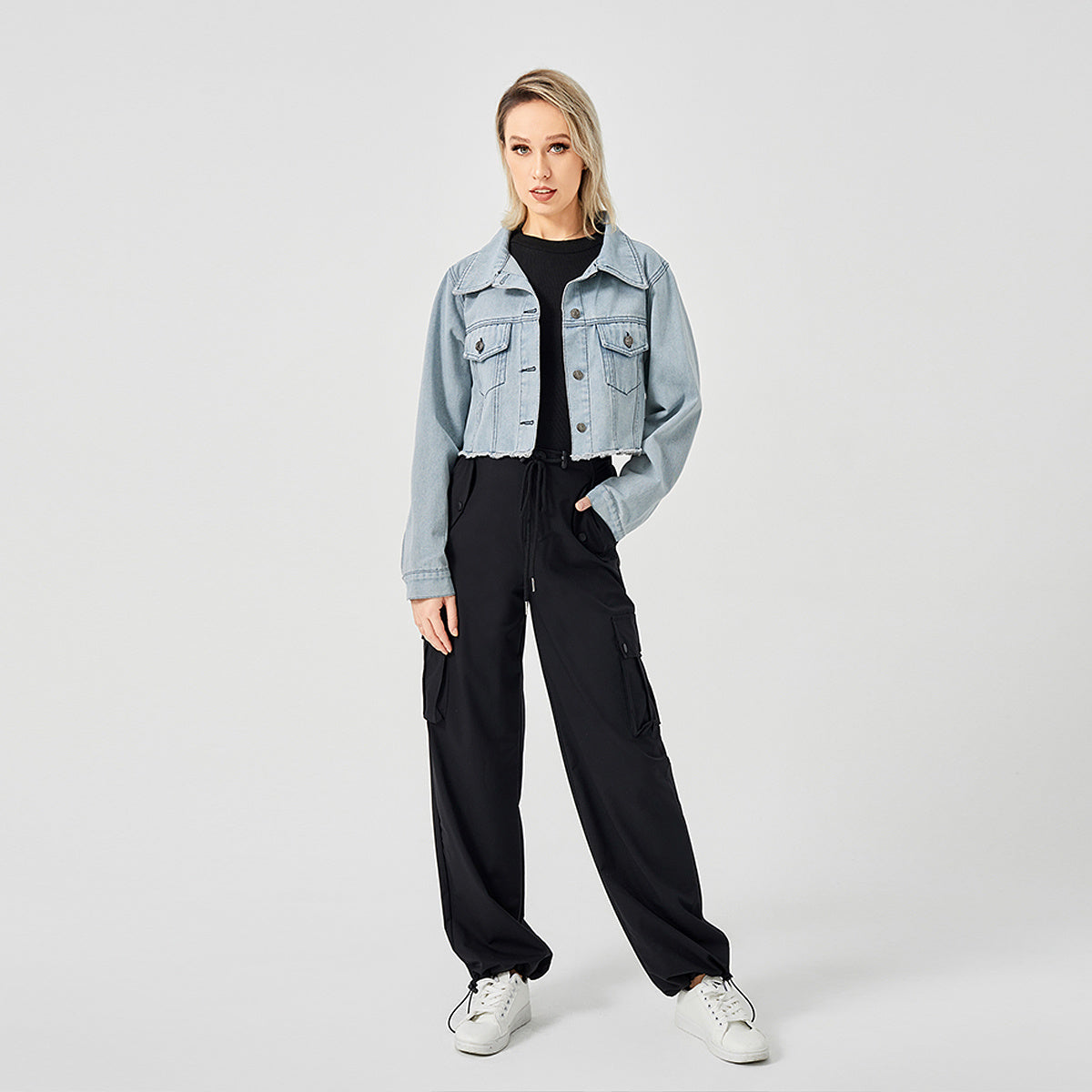 Veste Jean Vintage Effilée