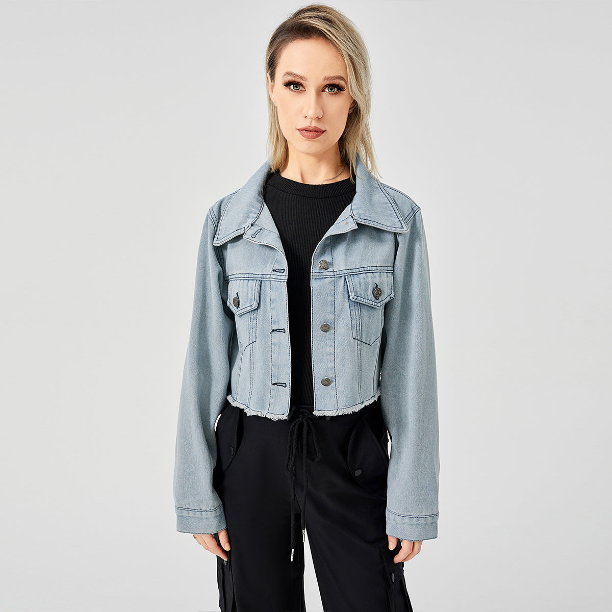 Veste Jean Vintage Effilée