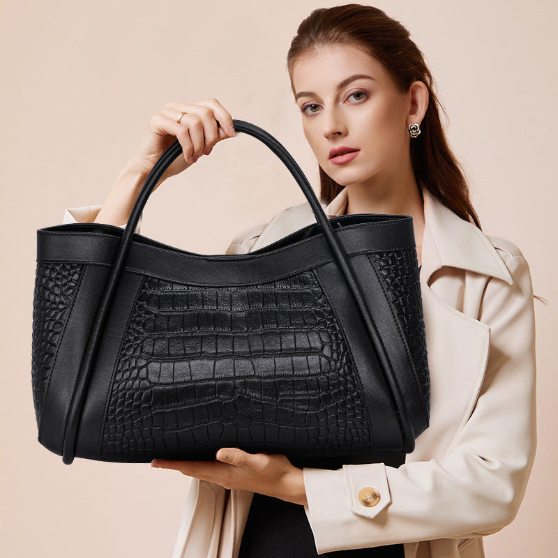Sac à Main en cuir Effet Crocodile