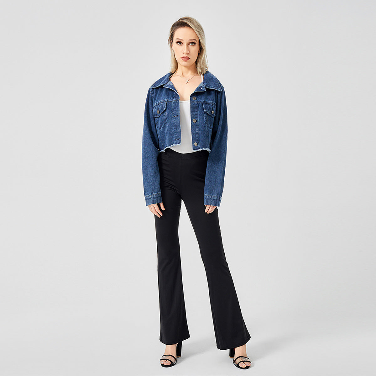 Veste Jean Vintage Effilée
