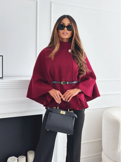 Elegant Belted Poncho